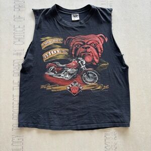 Vintage 90s Red Dog Beer T-shirt Sleeveless Biker Tank Top